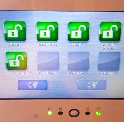 Snygg & överskådlig Touch panel i våra larmsystem